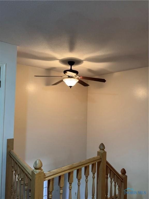 534 S Butternut St, Deshler, OH 43516 - staircase with a ceiling fan
