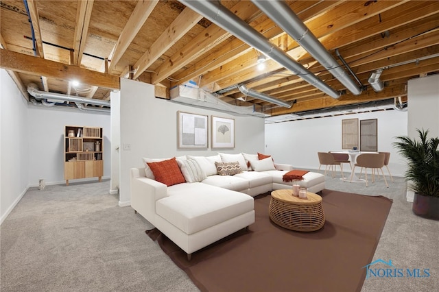 8805 Birchfield Rd, Sylvania, OH 43560 - living area with carpet flooring and baseboards