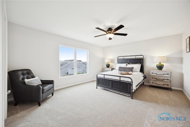 160 Bentley Dr, Perrysburg, OH 43551 - carpeted bedroom featuring baseboards and ceiling fan
