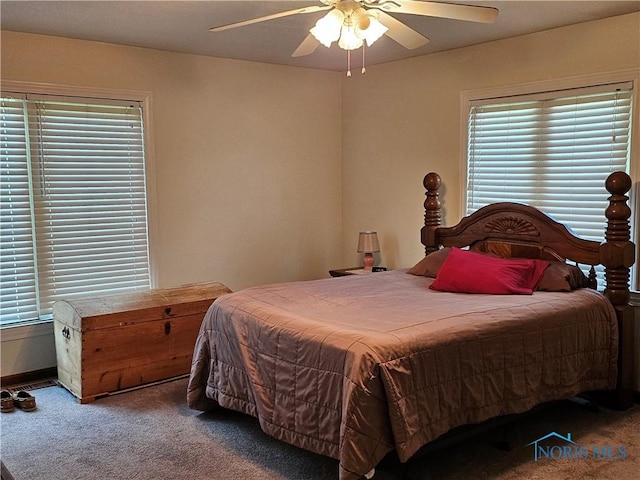 110 Harbor Point Rd, Rossford, OH 43460 - bedroom featuring carpet floors and ceiling fan