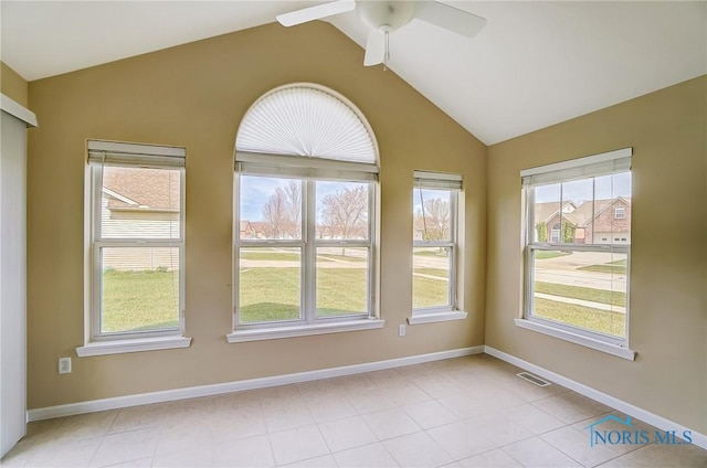 8971 N Park Lake Cir, Sylvania, OH 43560 - unfurnished sunroom featuring vaulted ceiling