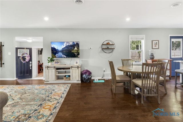 6564 Blossman Rd, Toledo, OH 43617 - dining space featuring recessed lighting and dark wood-style flooring