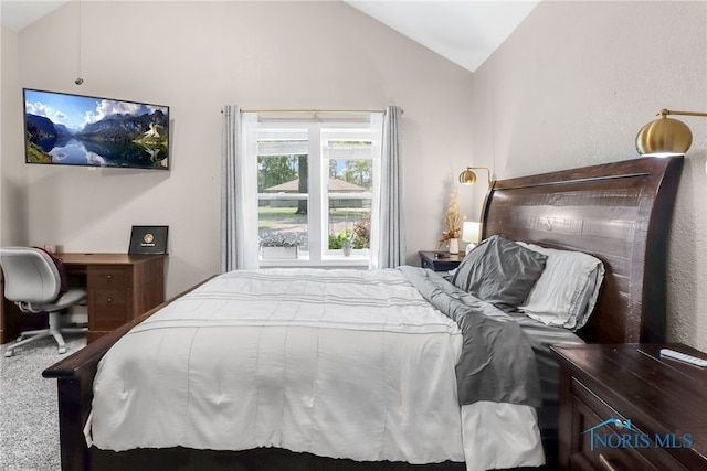 6564 Blossman Rd, Toledo, OH 43617 - carpeted bedroom featuring lofted ceiling