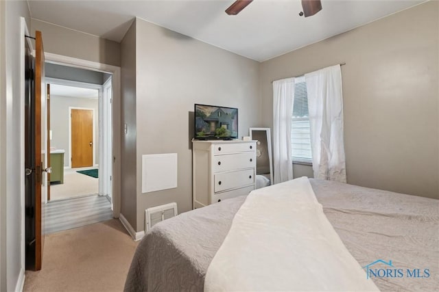 3643 Kershaw Ave, Toledo, OH 43613 - bedroom featuring light carpet and ceiling fan