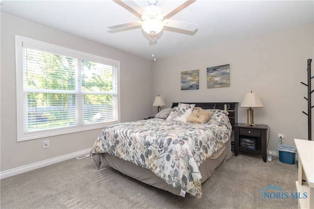 1948 Sunrise Creek Dr, Toledo, OH 43615 - bedroom with carpet floors, baseboards, and a ceiling fan