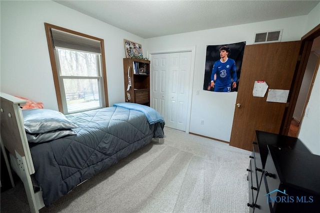 6975 Ramblehurst Rd, Sylvania, OH 43560 - bedroom featuring light carpet and a closet
