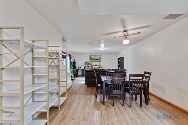 2540 Plum Leaf Ln, Toledo, OH 43614 - dining room featuring wood finished floors and a ceiling fan