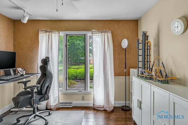 2709 Derby Rd, Ottawa Hills, OH 43615 - office space featuring track lighting and dark wood-style floors