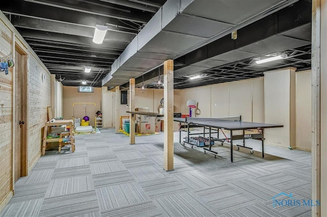 2709 Derby Rd, Ottawa Hills, OH 43615 - finished below grade area featuring carpet flooring and wooden walls