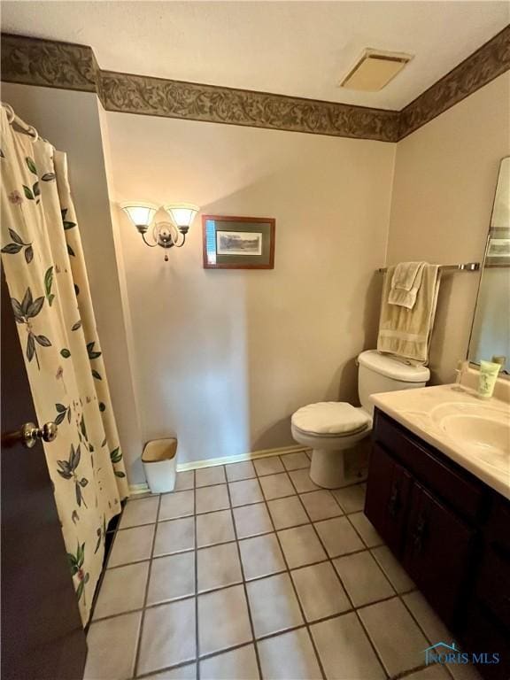 6312 Meadowlark Ln, Payne, OH 45880 - bathroom featuring vanity, tile patterned flooring, and a shower with shower curtain