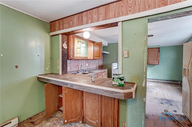 225 2nd St, Latty, OH 45855 - kitchen featuring a baseboard radiator and baseboard heating