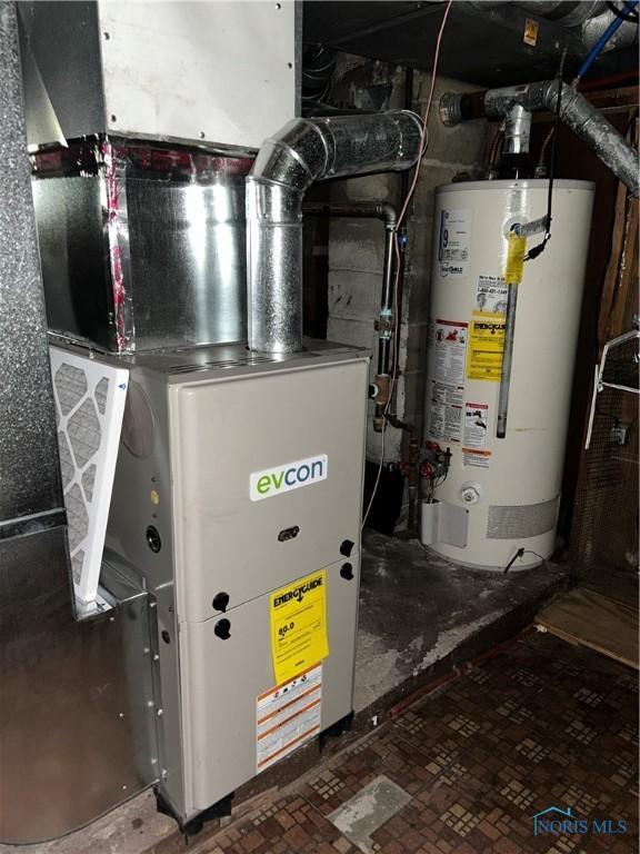609 E Broadway St, Toledo, OH 43605 - utilities with water heater and heating unit