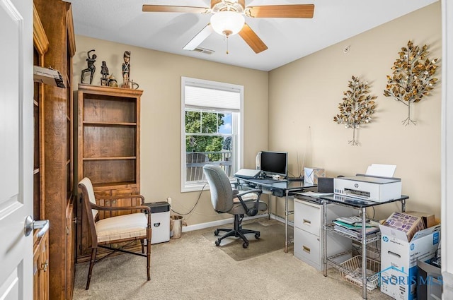 3040 Byrnwyck Unit 201, Maumee, OH 43537 - home office with light carpet and a ceiling fan