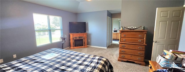 149 Carlee Ln, Findlay, OH 45840 - bedroom featuring light colored carpet and lofted ceiling