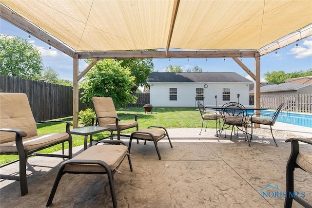 440 W 3rd St, Perrysburg, OH 43551 - fenced backyard with a patio area and a gazebo