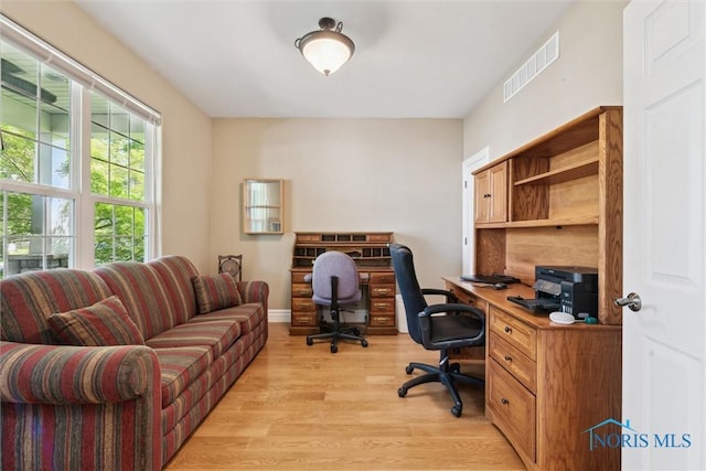 440 W 3rd St, Perrysburg, OH 43551 - office area featuring light wood-style flooring and baseboards