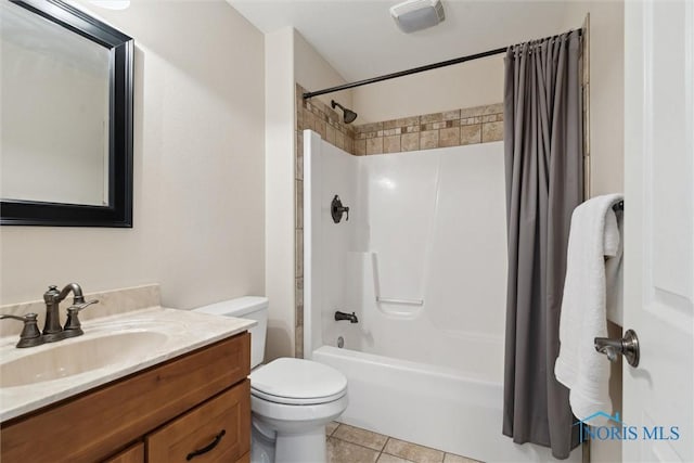 440 W 3rd St, Perrysburg, OH 43551 - bathroom featuring vanity, tile patterned flooring, and shower / bath combo with shower curtain