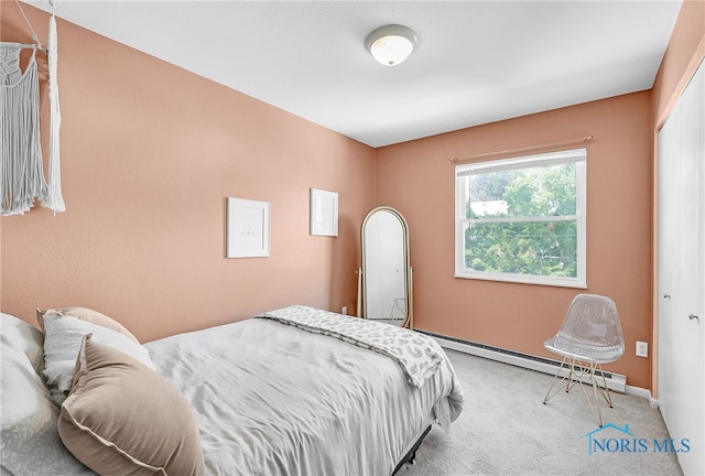 3743 Woodmont Rd, Toledo, OH 43613 - bedroom with baseboard heating and carpet