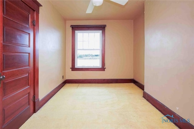 12044 W Duff Washa Rd, Oak Harbor, OH 43449 - unfurnished room featuring light carpet and a ceiling fan