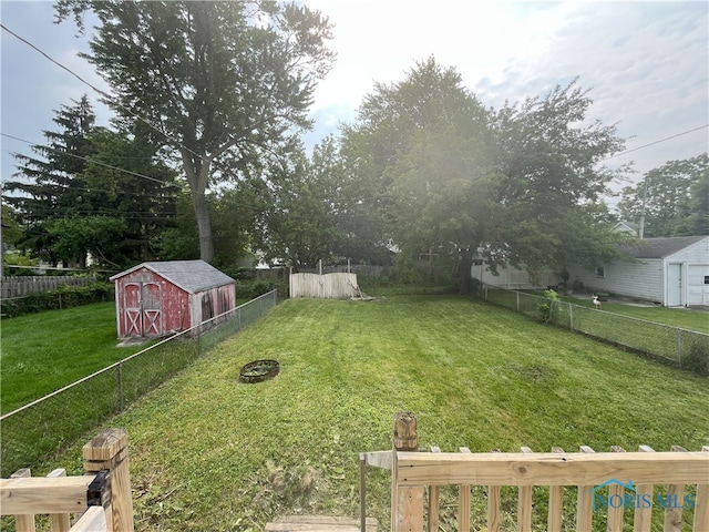 4032 Burnham Ave, Toledo, OH 43612 - fenced backyard featuring a shed