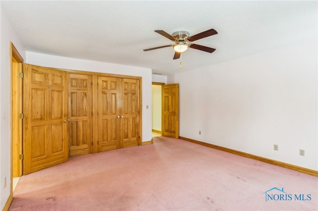 1411 Sawmill Bnd, Findlay, OH 45840 - unfurnished bedroom featuring carpet flooring, a closet, and ceiling fan