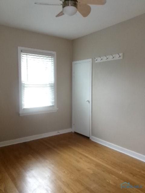 8962 State Route 109, Ottawa, OH 45875 - unfurnished room with a ceiling fan and light wood-style flooring
