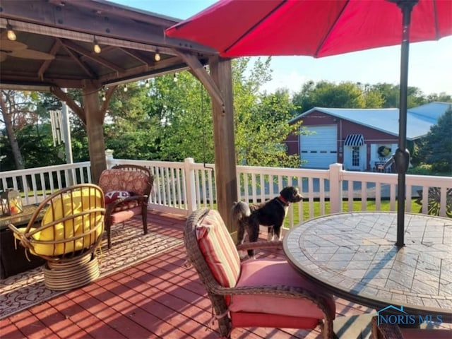 8962 State Route 109, Ottawa, OH 45875 - wooden deck featuring an outdoor structure and a gazebo