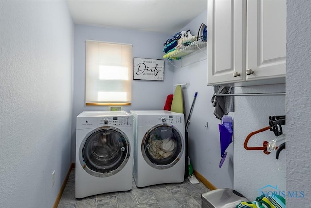 5868 Winslow Rd, Whitehouse, OH 43571 - laundry room featuring separate washer and dryer and cabinet space
