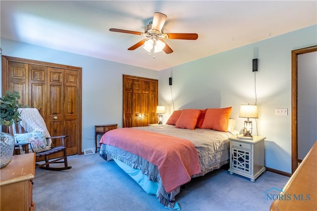 5868 Winslow Rd, Whitehouse, OH 43571 - carpeted bedroom featuring a ceiling fan