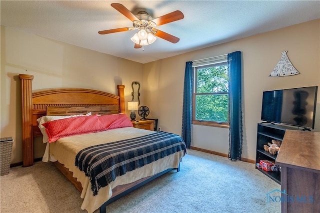 5868 Winslow Rd, Whitehouse, OH 43571 - bedroom with light colored carpet and a ceiling fan