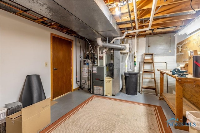 5868 Winslow Rd, Whitehouse, OH 43571 - unfinished basement with gas water heater and heating unit