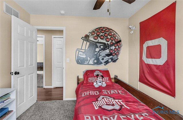 740 Tarra Oaks Dr, Findlay, OH 45840 - bedroom with carpet and ceiling fan