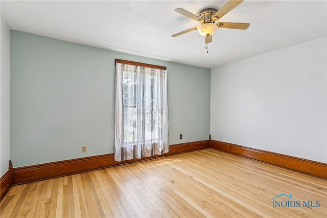 118 Allen Ave, Findlay, OH 45840 - spare room featuring light wood-type flooring and ceiling fan