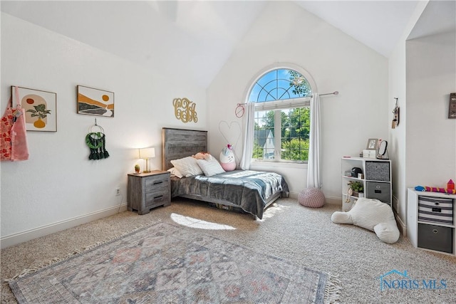 4811 Yosemite Pkwy, Sylvania, OH 43560 - bedroom featuring carpet floors and vaulted ceiling