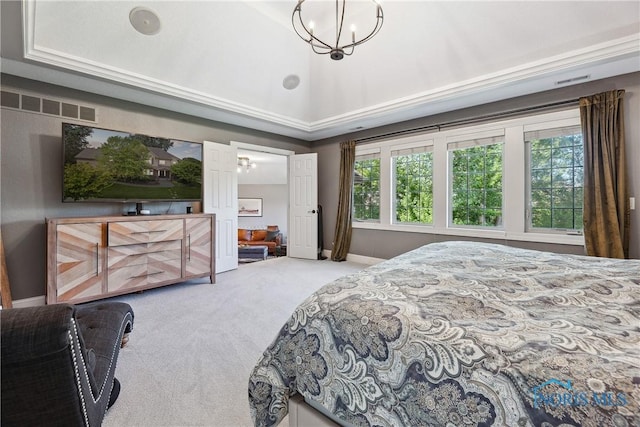 4811 Yosemite Pkwy, Sylvania, OH 43560 - bedroom featuring carpet flooring and a chandelier