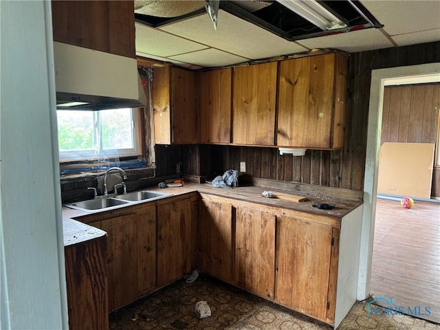 1447 US Highway 20, Edon, OH 43518 - kitchen featuring light countertops and brown cabinets