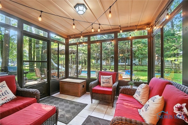 4329 Woodbriar Dr, Toledo, OH 43623 - sunroom / solarium featuring an outdoor living space and plenty of natural light