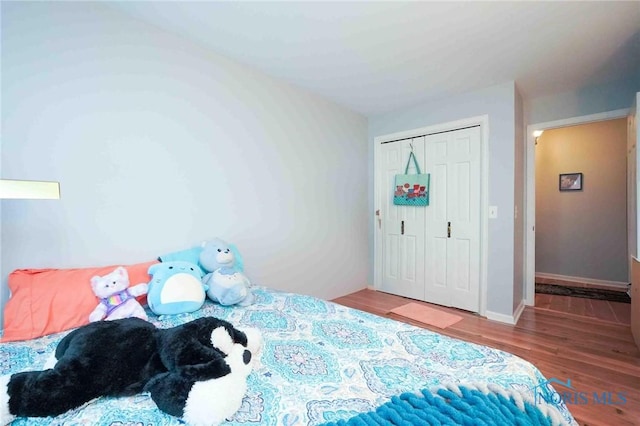 1932 Queenswood Dr Unit U5, Findlay, OH 45840 - bedroom featuring wood finished floors and a closet