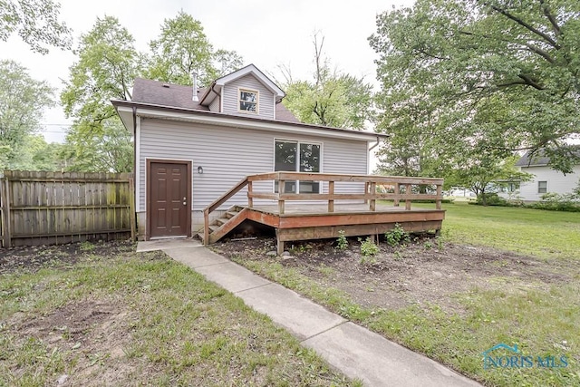 1302 Laning Rd, Toledo, OH 43615 - rear view of house with a deck