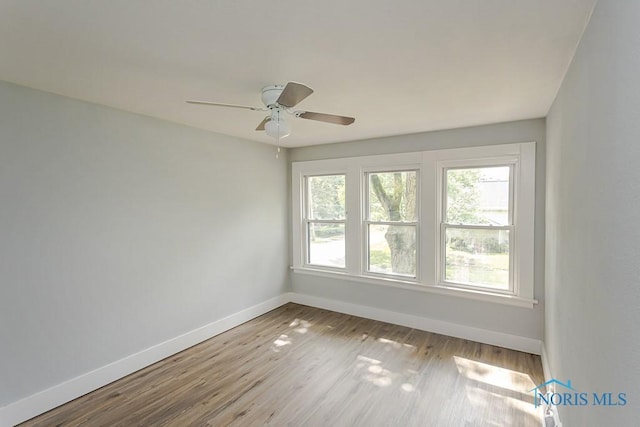 1302 Laning Rd, Toledo, OH 43615 - spare room with wood finished floors and ceiling fan
