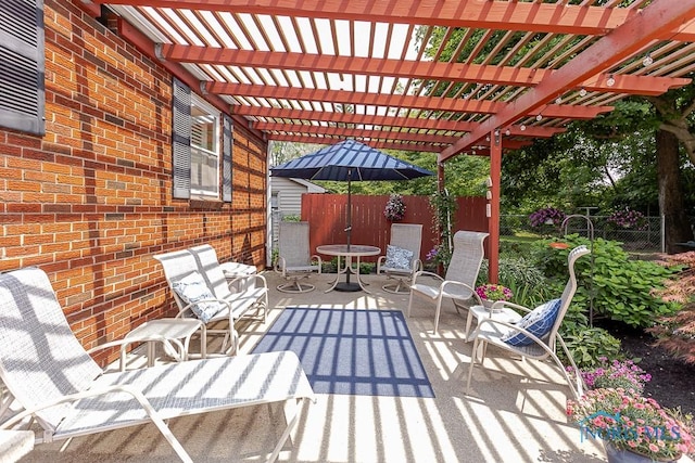 160 Wilkshire Dr, Waterville, OH 43566 - view of patio featuring outdoor dining area and a pergola