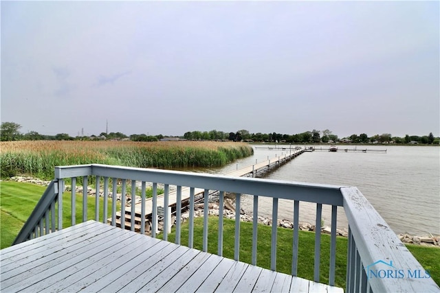 2109 Ottawa River Rd Unit 3C, Toledo, OH 43611 - wooden terrace with a water view and a view of rural / pastoral area