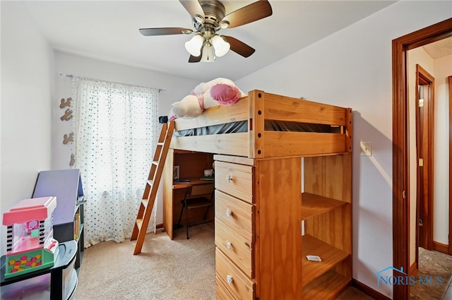 12505 Bloomlock Rd, Delphos, OH 45833 - carpeted bedroom with ceiling fan