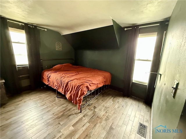 613 Maplewood Ave, Delta, OH 43515 - bedroom with wood finished floors, multiple windows, and lofted ceiling