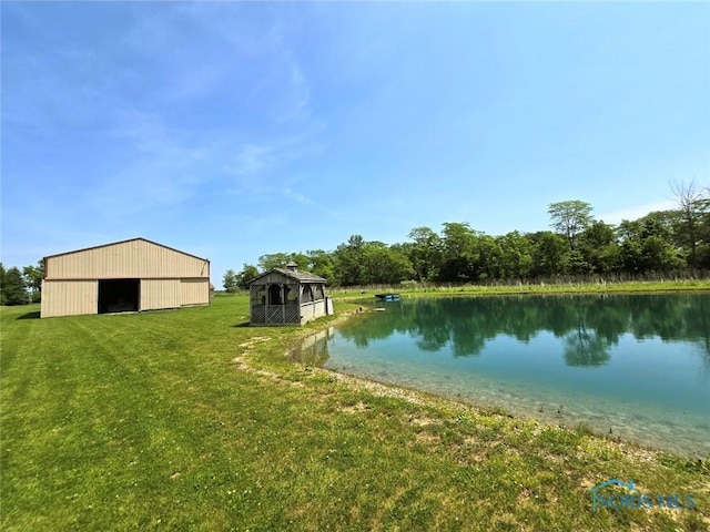 17738 County Rd E, Bryan, OH 43506 - water view with a pole building