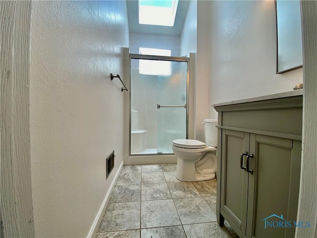 3800 Harrowsfield Rd, Sylvania, OH 43560 - bathroom with a stall shower, vanity, and a textured wall