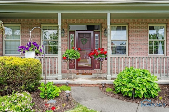 5872 Settlers Ridge Cir, Sylvania, OH 43560 - entrance to property with a porch and brick siding