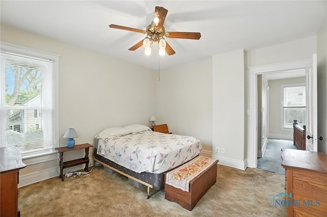 418 S Grove St, Bowling Green, OH 43402 - bedroom featuring carpet flooring and a ceiling fan