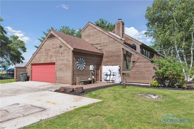23866 W State Route 579, Curtice, OH 43412 - view of property exterior with a yard and a chimney