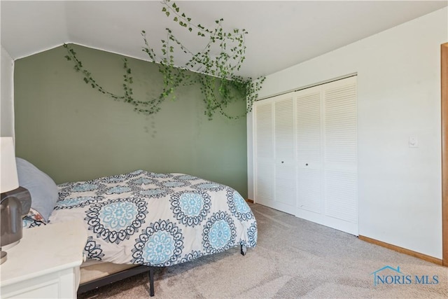 23866 W State Route 579, Curtice, OH 43412 - carpeted bedroom featuring a closet and lofted ceiling